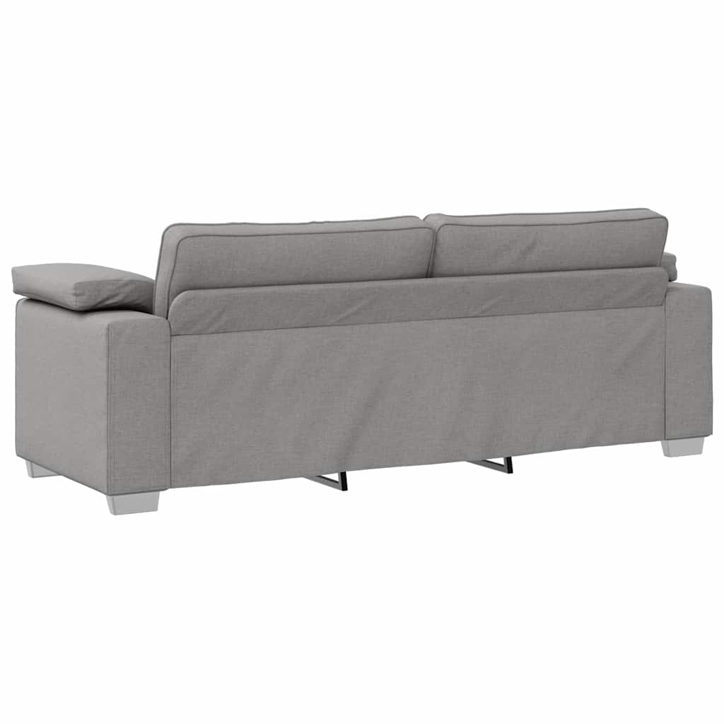 Sofa mit Kissen Wolken-Grau 219 x 77 x 82 cm Stoff