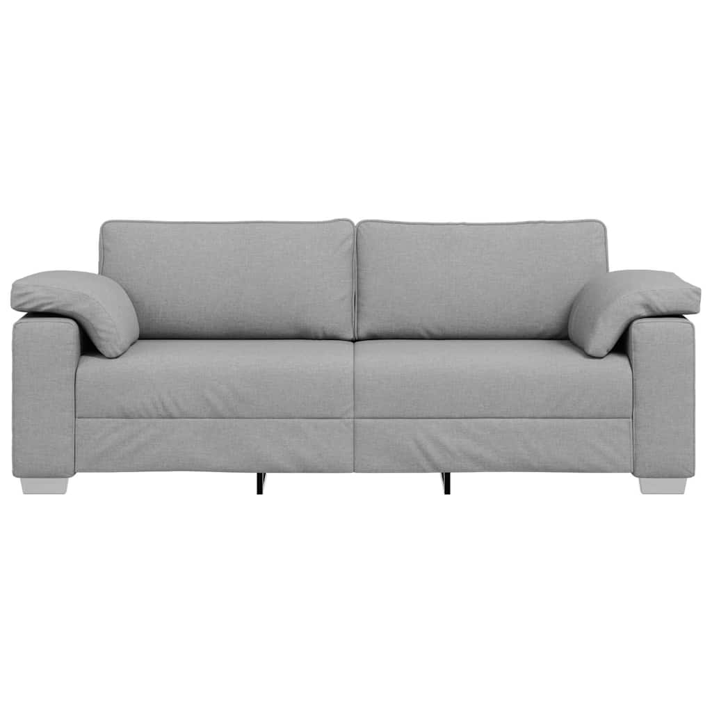 Sofa mit Kissen Wolken-Grau 219 x 77 x 82 cm Stoff
