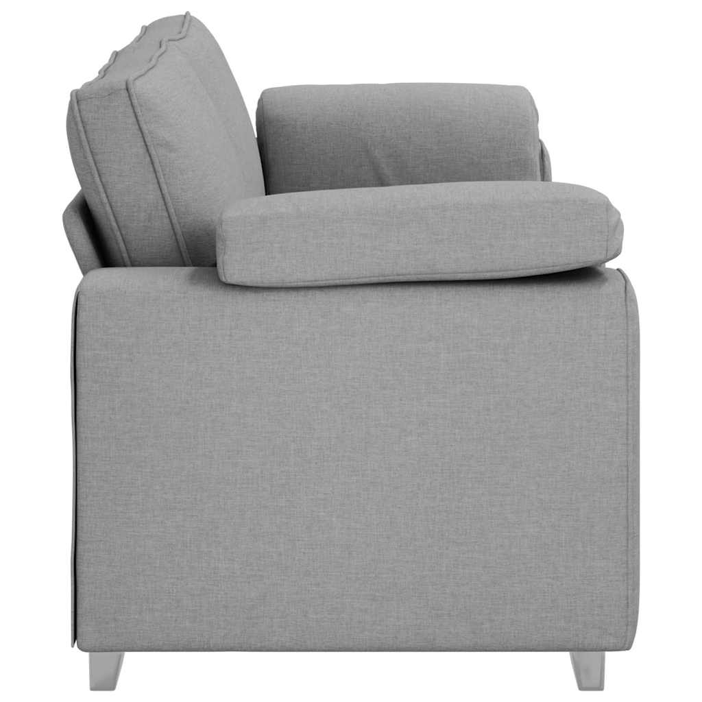 Sofa mit Kissen Wolken-Grau 219 x 77 x 82 cm Stoff