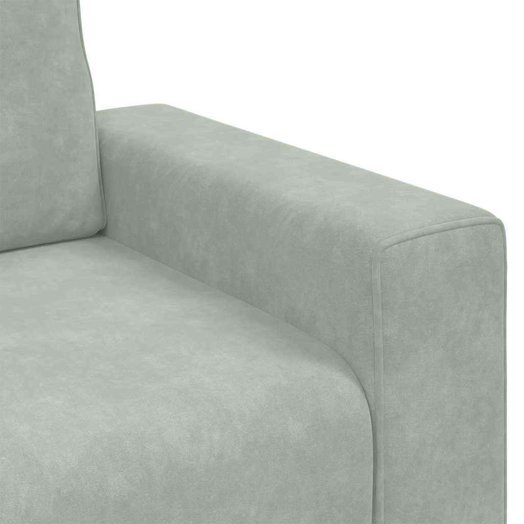 Fauteuil gris clair 60 cm velours