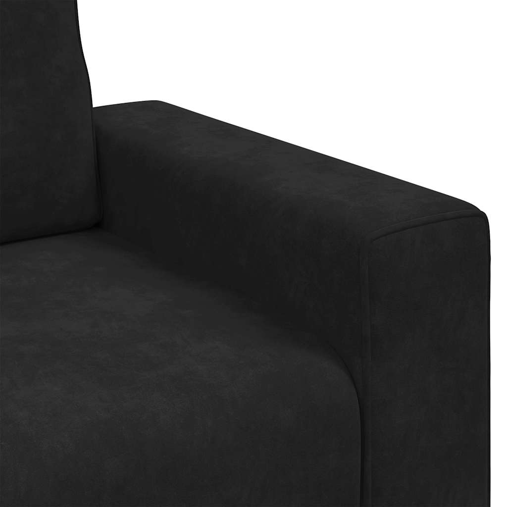 Fauteuil en velours noir 60 cm