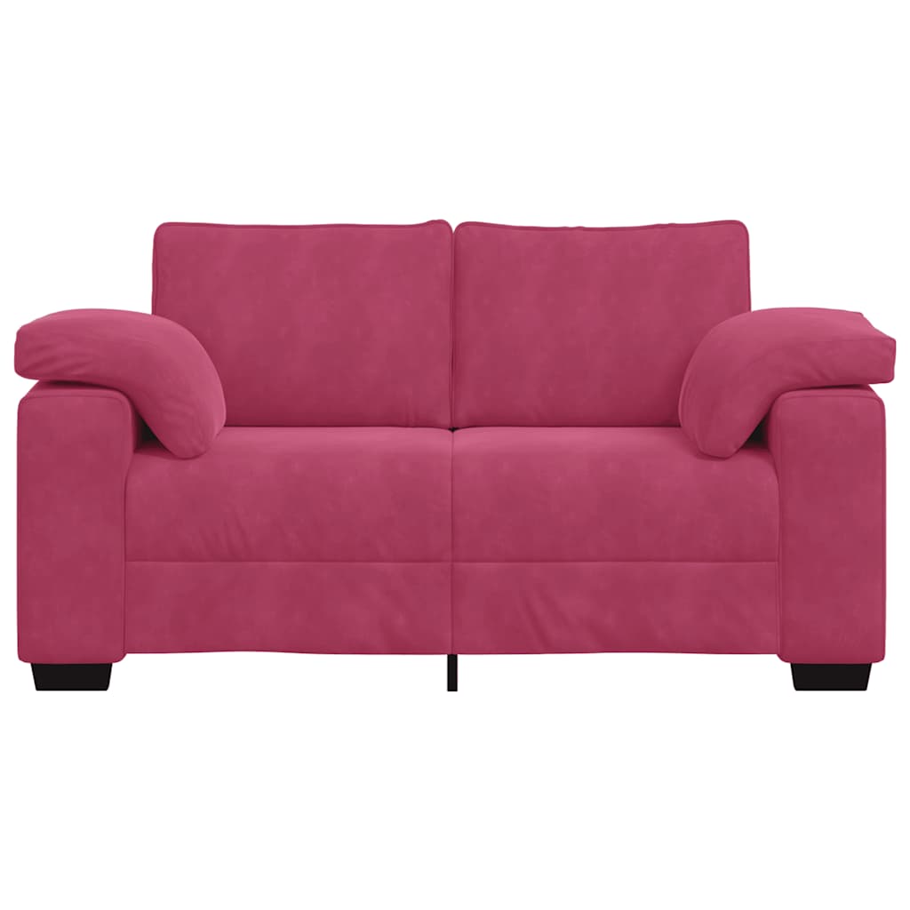 Zweisitzer-Sofa Weinrot 120 cm Samt