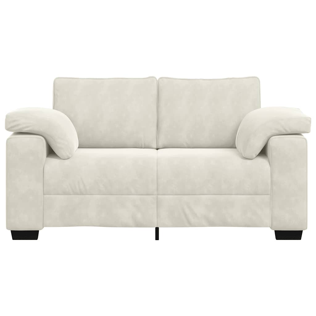 Zweisitzer-Sofa Creme 120 cm Samt