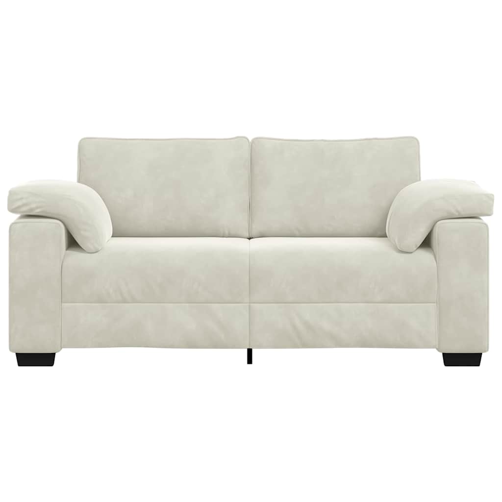Zweisitzer-Sofa Creme 140 cm Samt