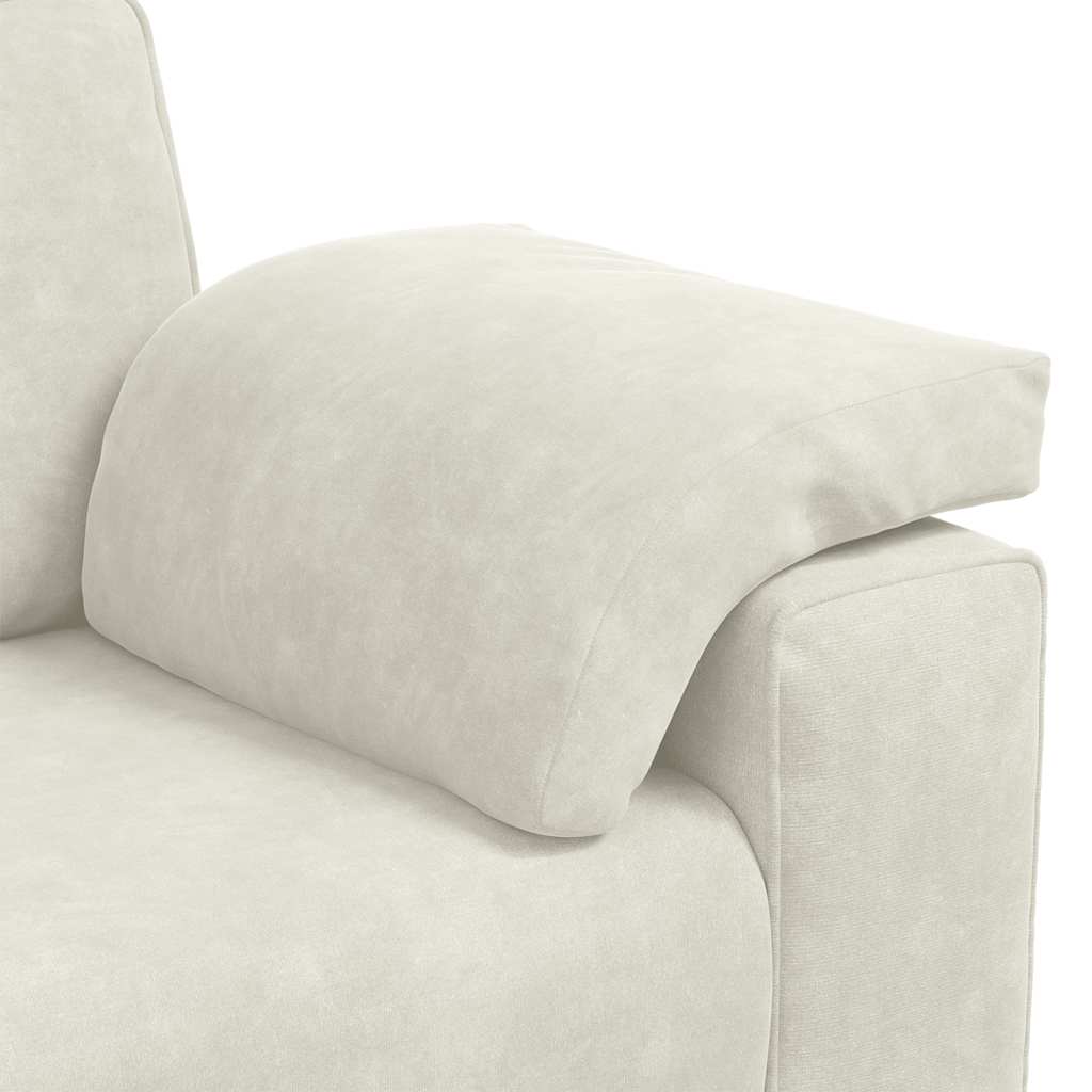 Zweisitzer-Sofa Creme 140 cm Samt