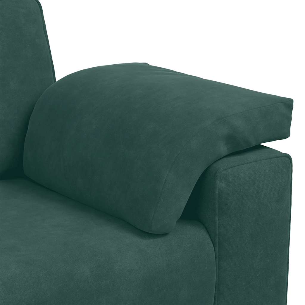 3-Sitzer-Sofa Dunkelgrün 178 cm Samt