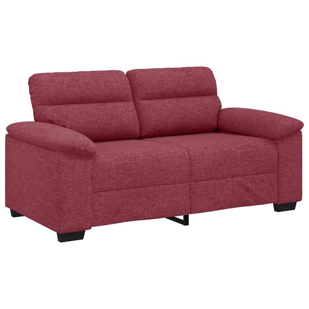 Canapé 2 places tissu rouge vin 120 cm