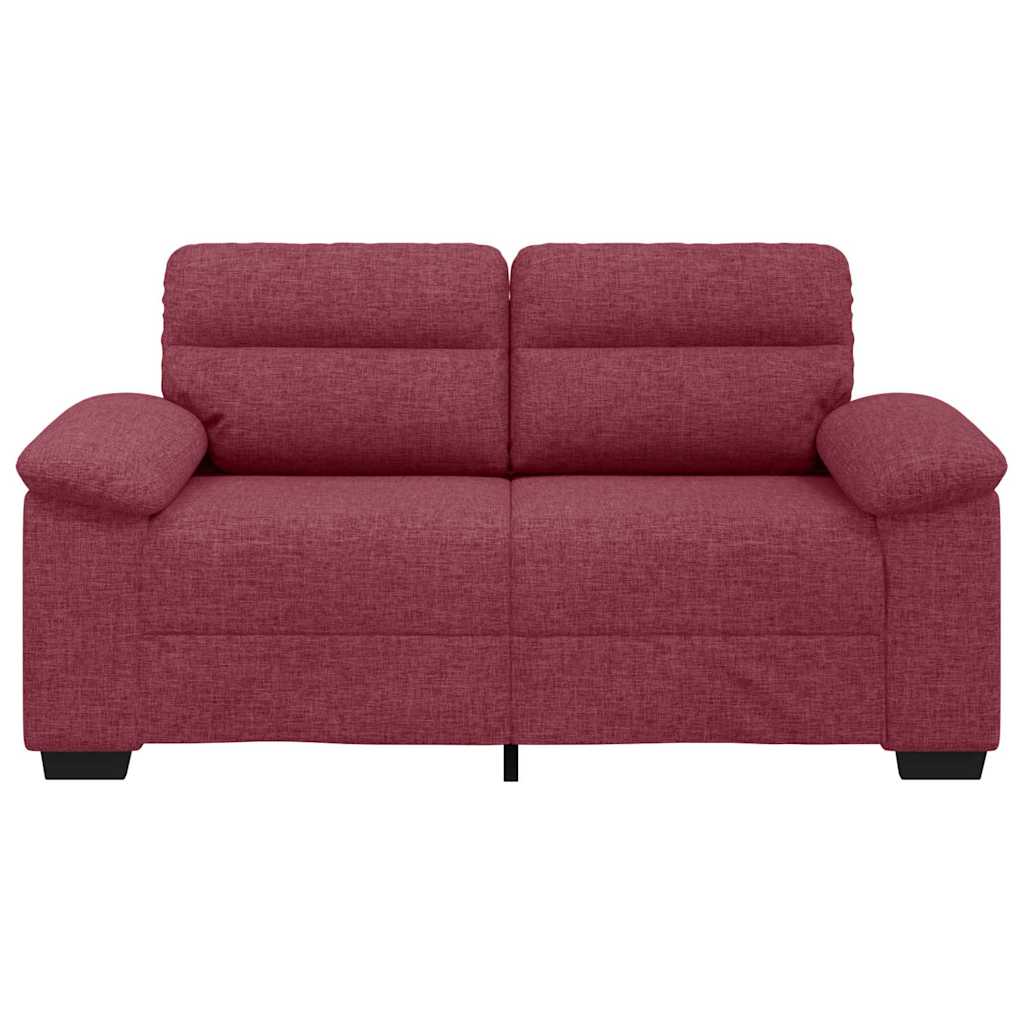 Canapé 2 places tissu rouge vin 120 cm
