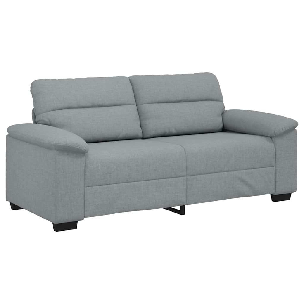 Canapé 2 places tissu gris clair 140 cm