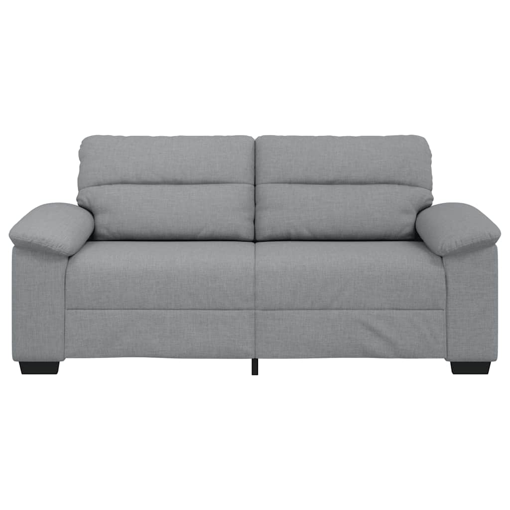 Canapé 2 places tissu gris clair 140 cm