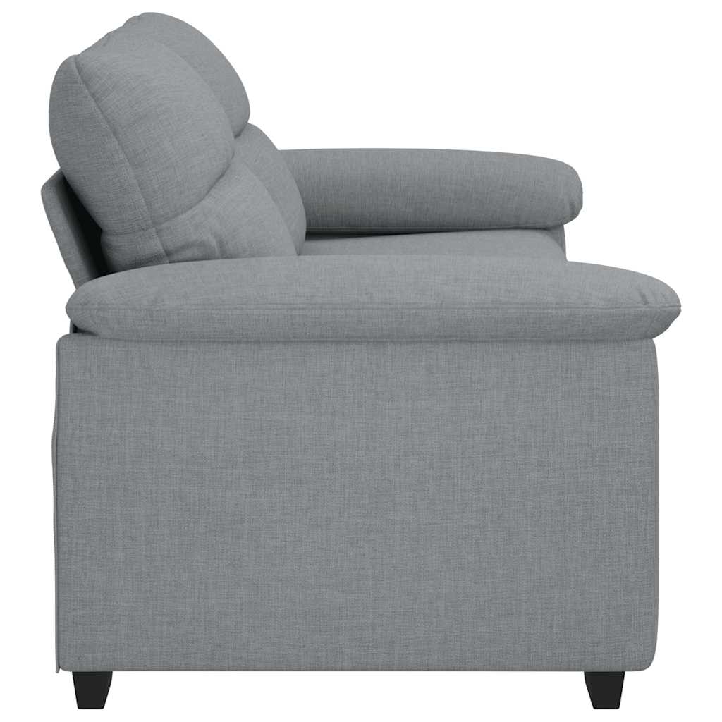 Canapé 2 places tissu gris clair 140 cm