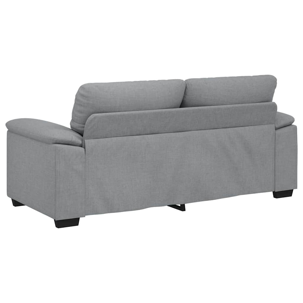 Canapé 2 places tissu gris clair 140 cm