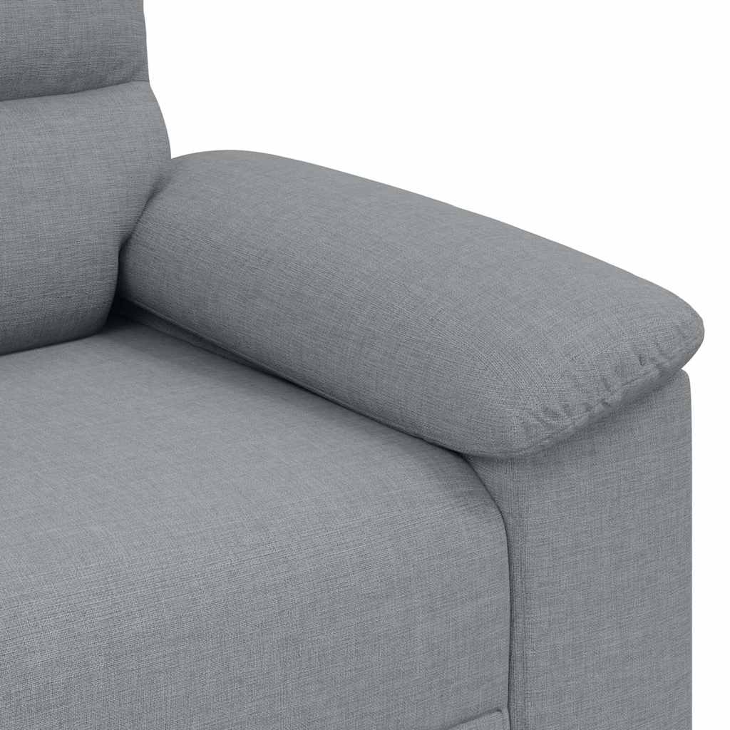 Canapé 2 places tissu gris clair 140 cm