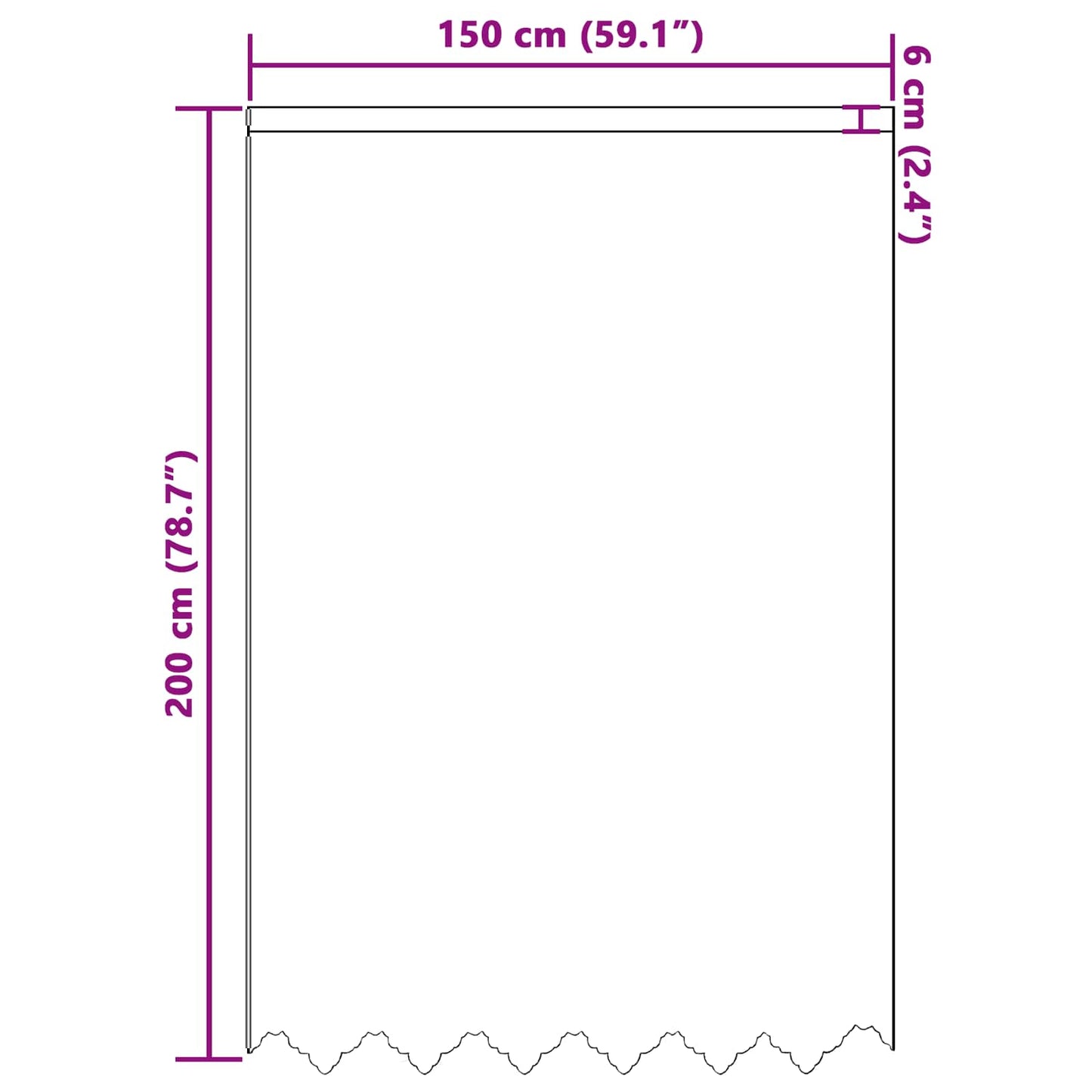 Spitzenvorhang mit Vorhängen Floral Weiß 200 x 150 cm Polyester