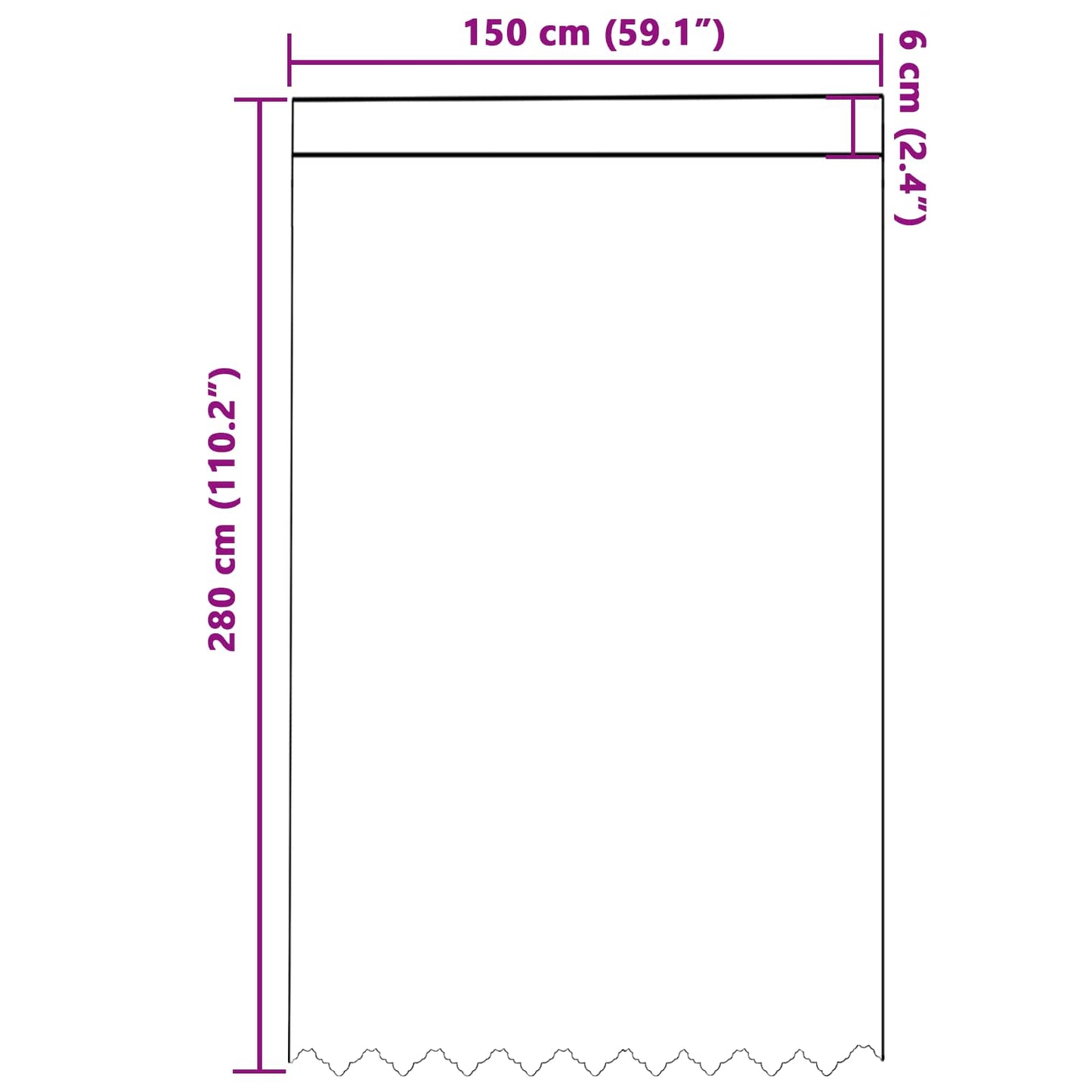 Spitzenvorhang mit Vorhängen Floral Weiß 280 x 150 cm Polyester