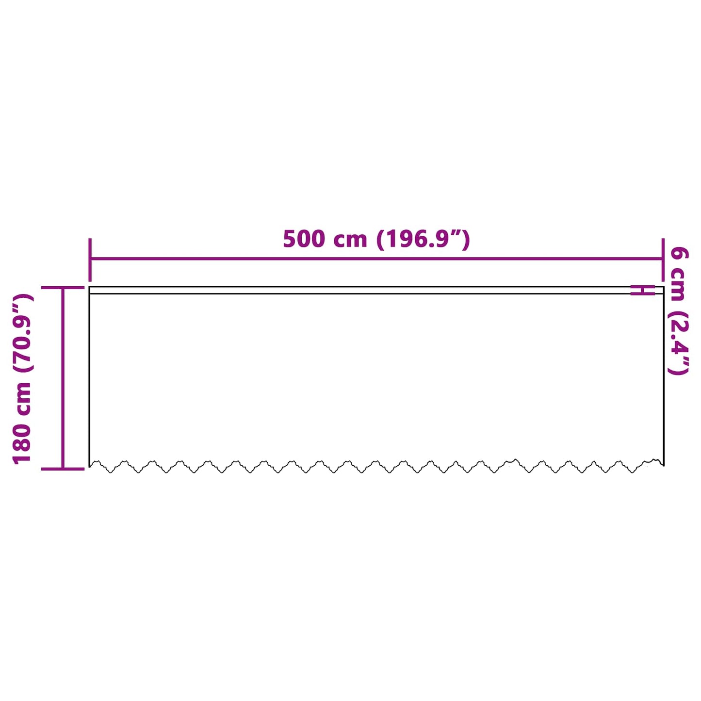 Spitzenvorhang mit Vorhängen Floral Weiß 180 x 500 cm Polyester