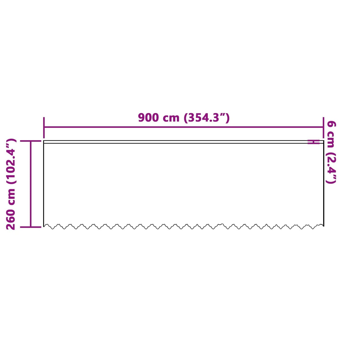 Spitzenvorhang mit Vorhängen Floral Weiß 260 x 900 cm Polyester