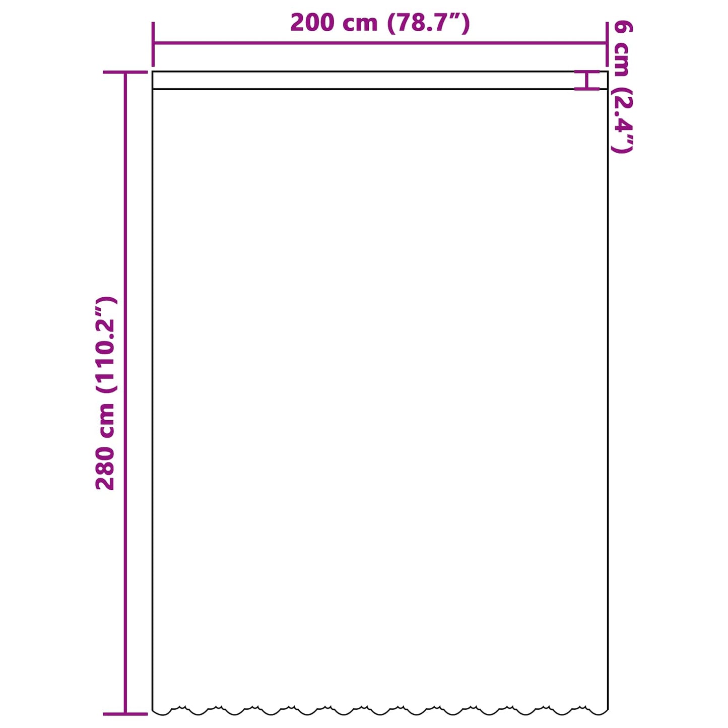 Spitzenvorhang mit Vorhängen Floral Weiß 280 x 200 cm Polyester