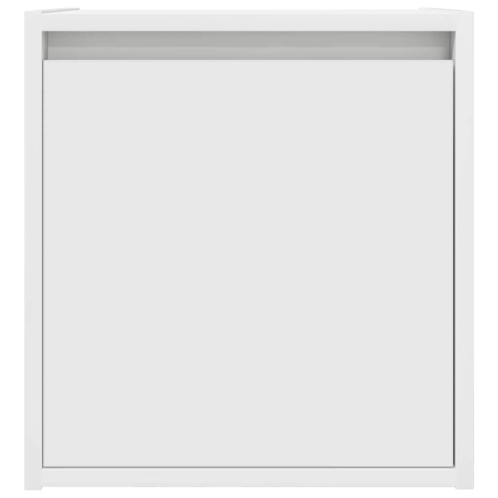Wall-mounted bedside tables, 2 pieces, white, 38 x 34 x 40 cm