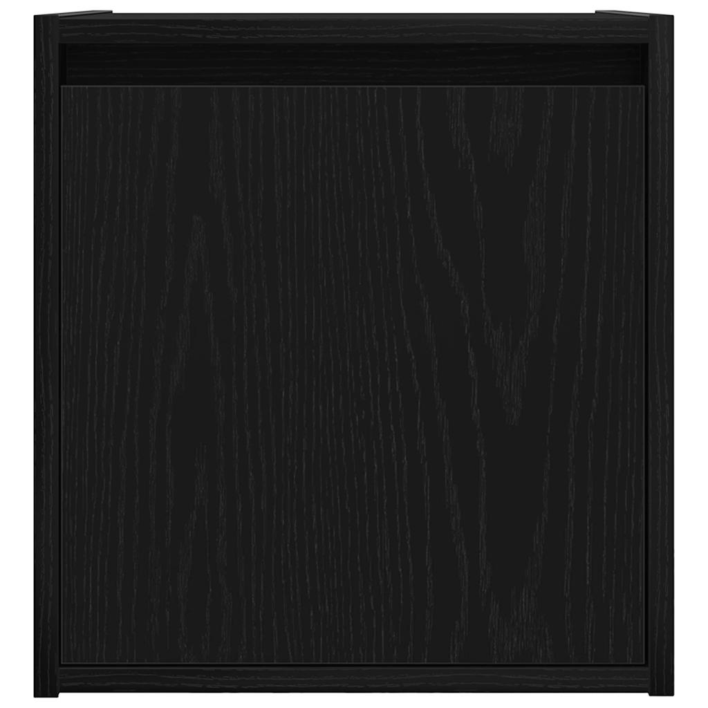 Wall-mounted bedside table black 38x34x40 cm