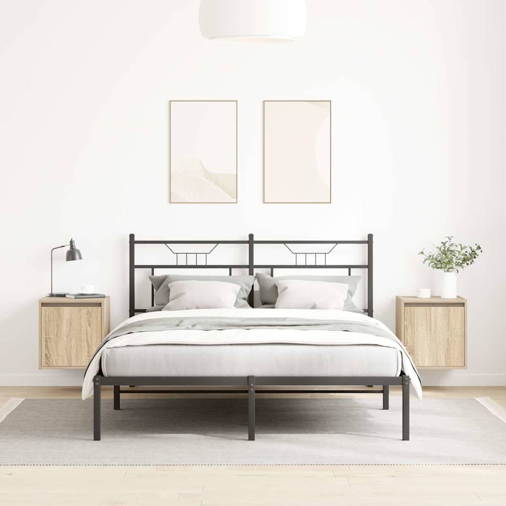 Wall-mounted bedside tables, 2 pieces, Sonoma oak, 38 x 34 x 40 cm