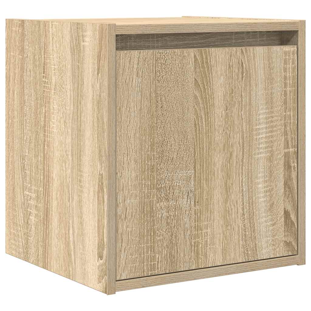 Wall-mounted bedside tables, 2 pieces, Sonoma oak, 38 x 34 x 40 cm
