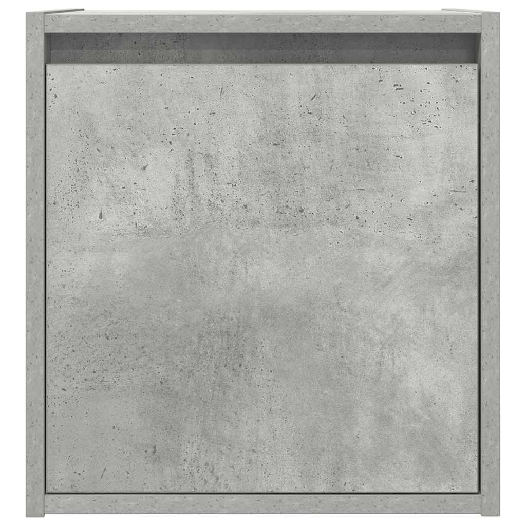 Wall-mounted bedside tables, 2 pieces, concrete grey, 38 x 34 x 40 cm