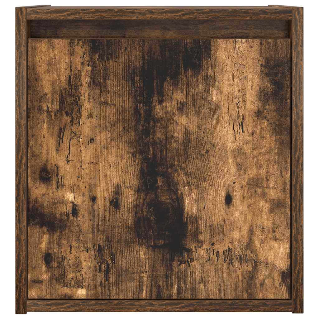 Wall-mounted bedside tables (2 pieces), smoked oak, 38x34x40 cm