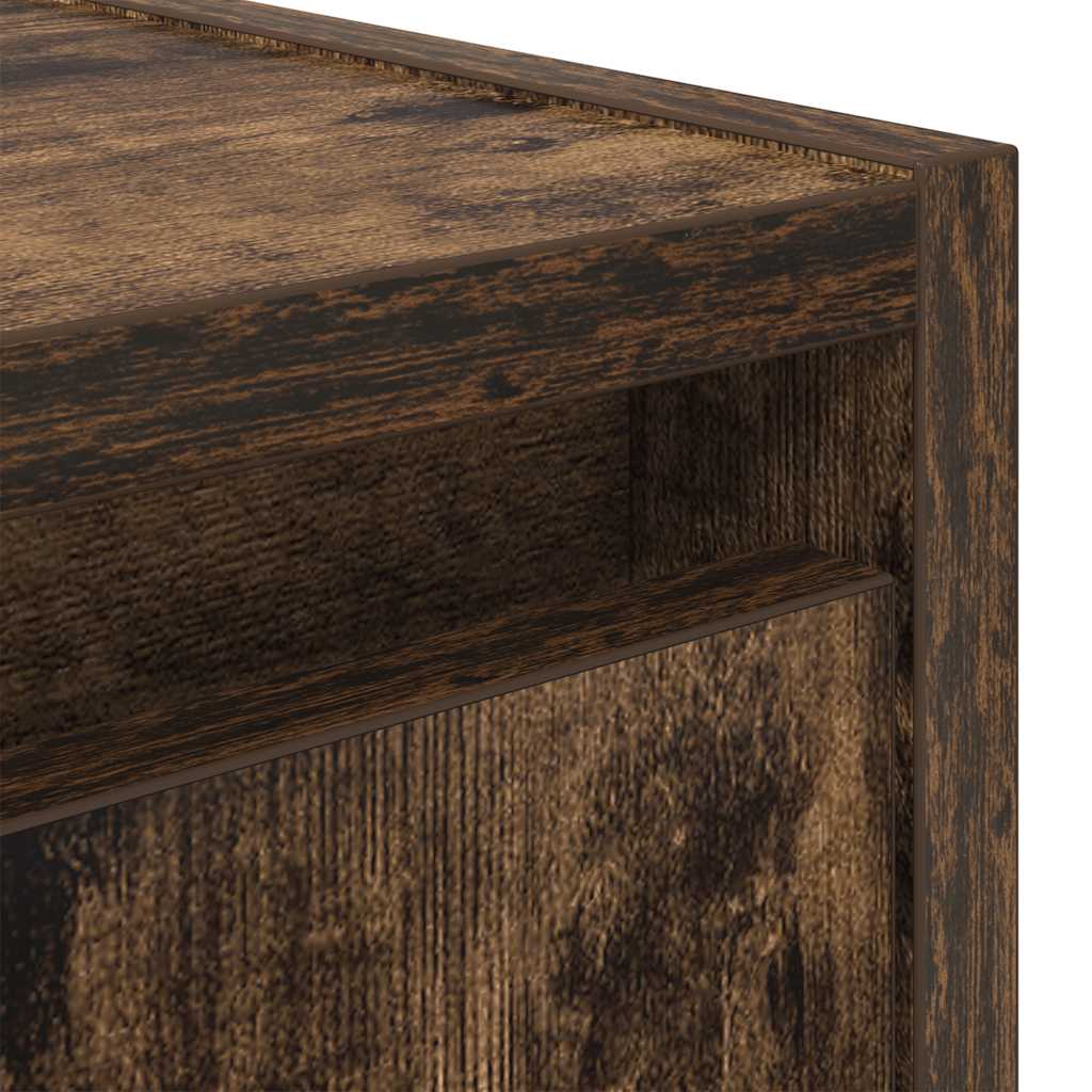 Wall-mounted bedside tables (2 pieces), smoked oak, 38x34x40 cm