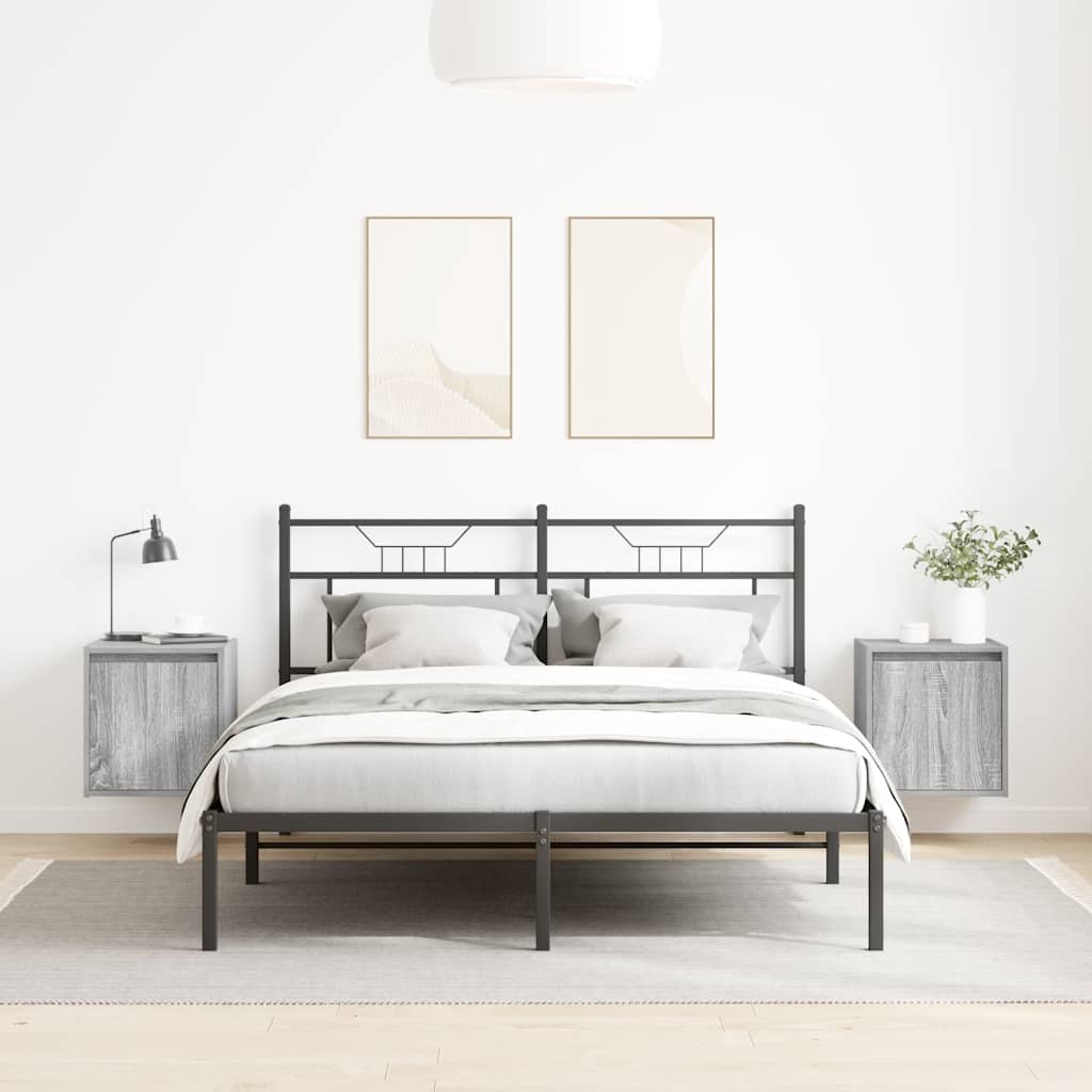 Wall-mounted bedside tables, 2 pieces, Sonoma gray, 38 x 34 x 40 cm