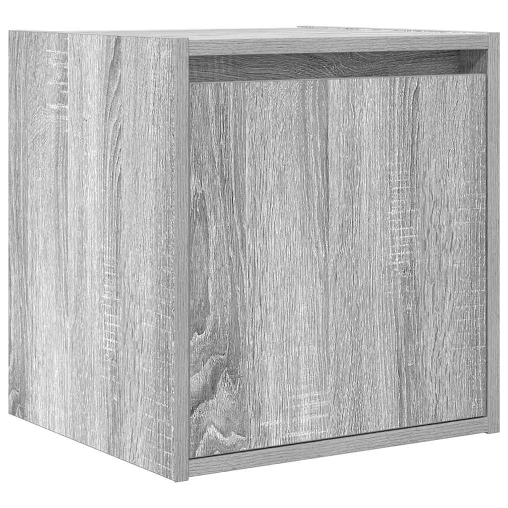 Wall-mounted bedside tables, 2 pieces, Sonoma gray, 38 x 34 x 40 cm