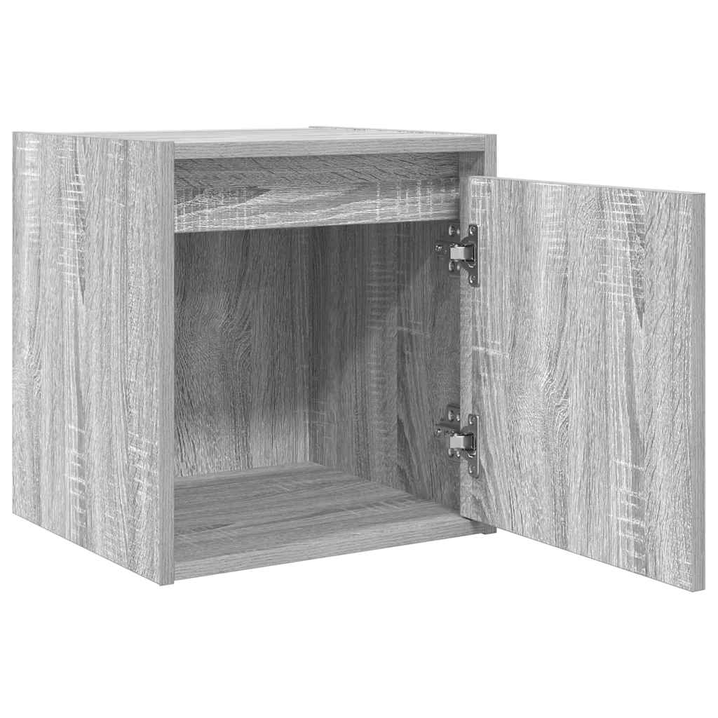Wall-mounted bedside tables, 2 pieces, Sonoma gray, 38 x 34 x 40 cm