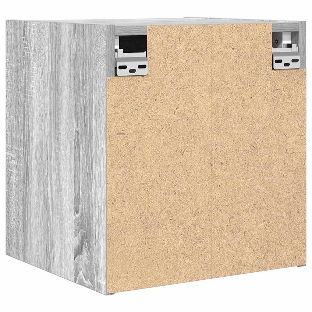 Wall-mounted bedside tables, 2 pieces, Sonoma gray, 38 x 34 x 40 cm