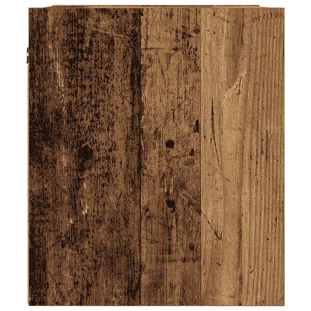 Wall-mounted bedside tables (2 pieces), reclaimed wood look, 38x34x40 cm