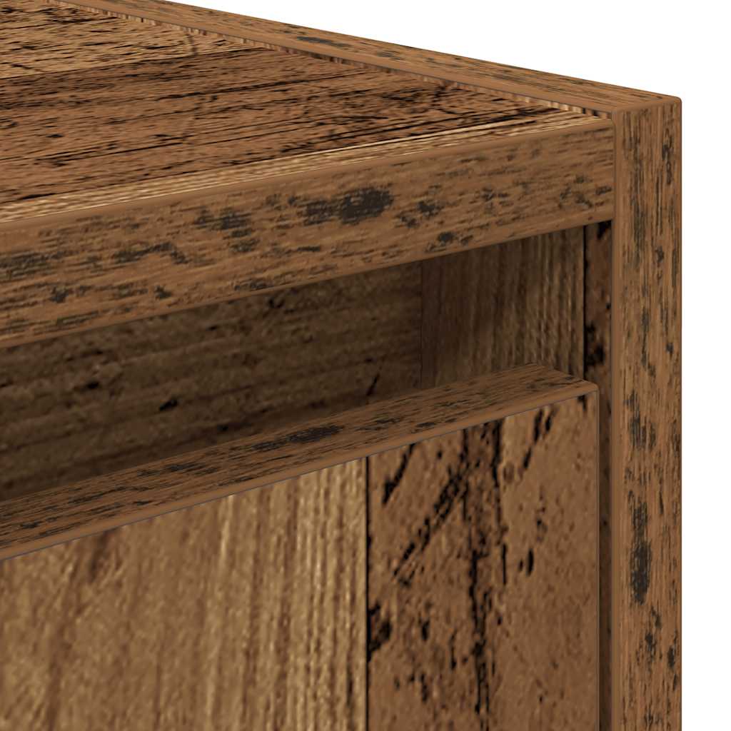 Wall-mounted bedside tables (2 pieces), reclaimed wood look, 38x34x40 cm