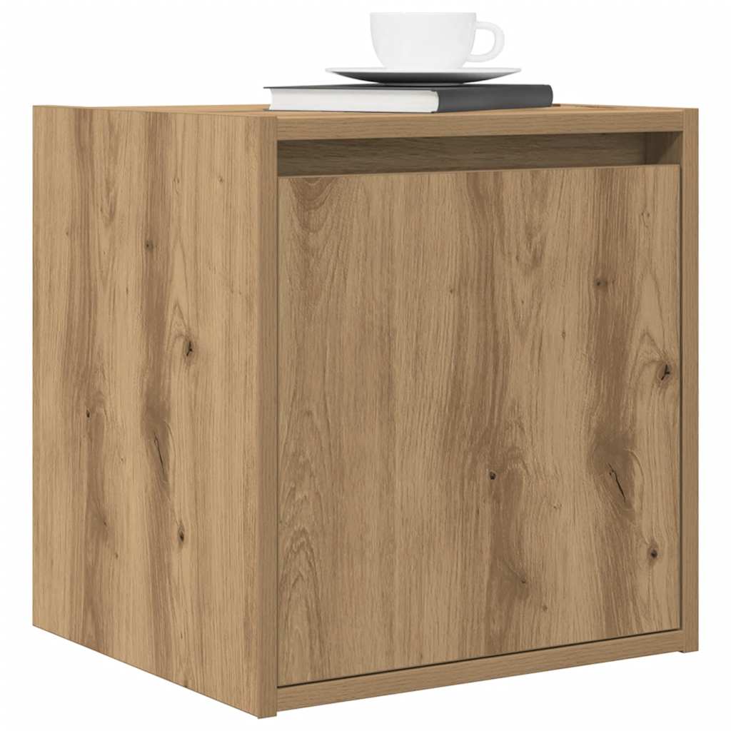 Wall-mounted bedside tables, 2 pieces, Artisan oak, 38 x 34 x 40 cm