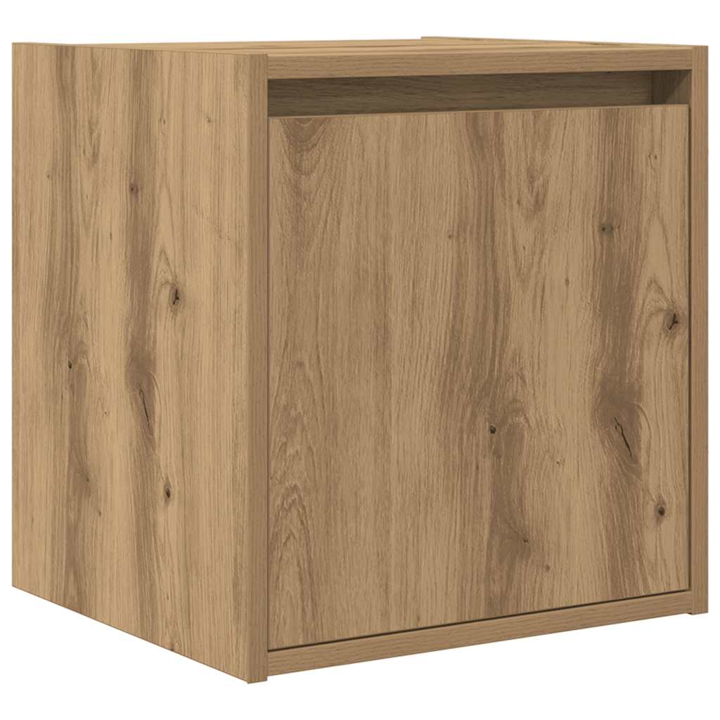 Wall-mounted bedside tables, 2 pieces, Artisan oak, 38 x 34 x 40 cm
