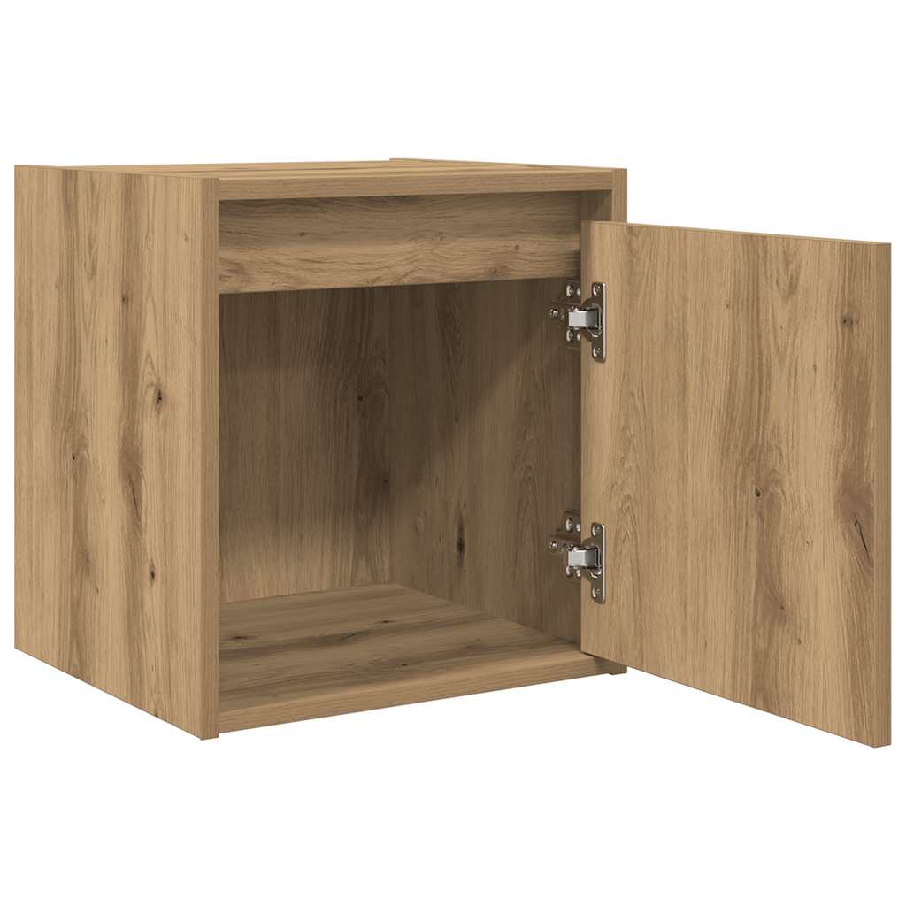 Wall-mounted bedside tables, 2 pieces, Artisan oak, 38 x 34 x 40 cm