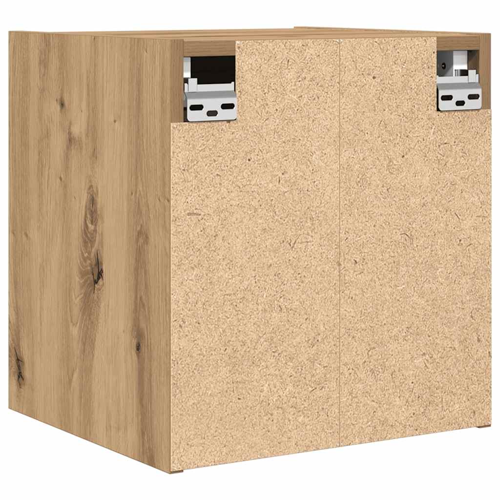 Wall-mounted bedside tables, 2 pieces, Artisan oak, 38 x 34 x 40 cm