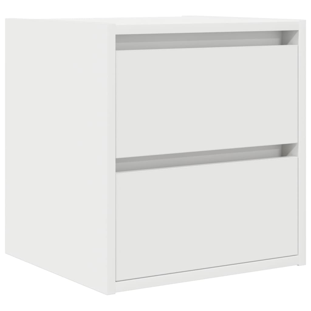 Wall-mounted bedside table white 38x34x40 cm