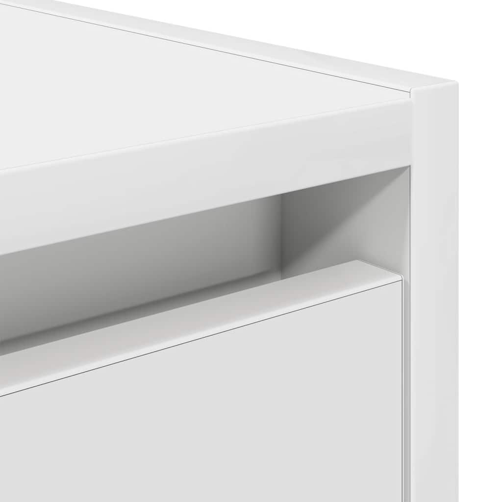 Wall-mounted bedside tables, 2 pieces, white, 38 x 34 x 40 cm