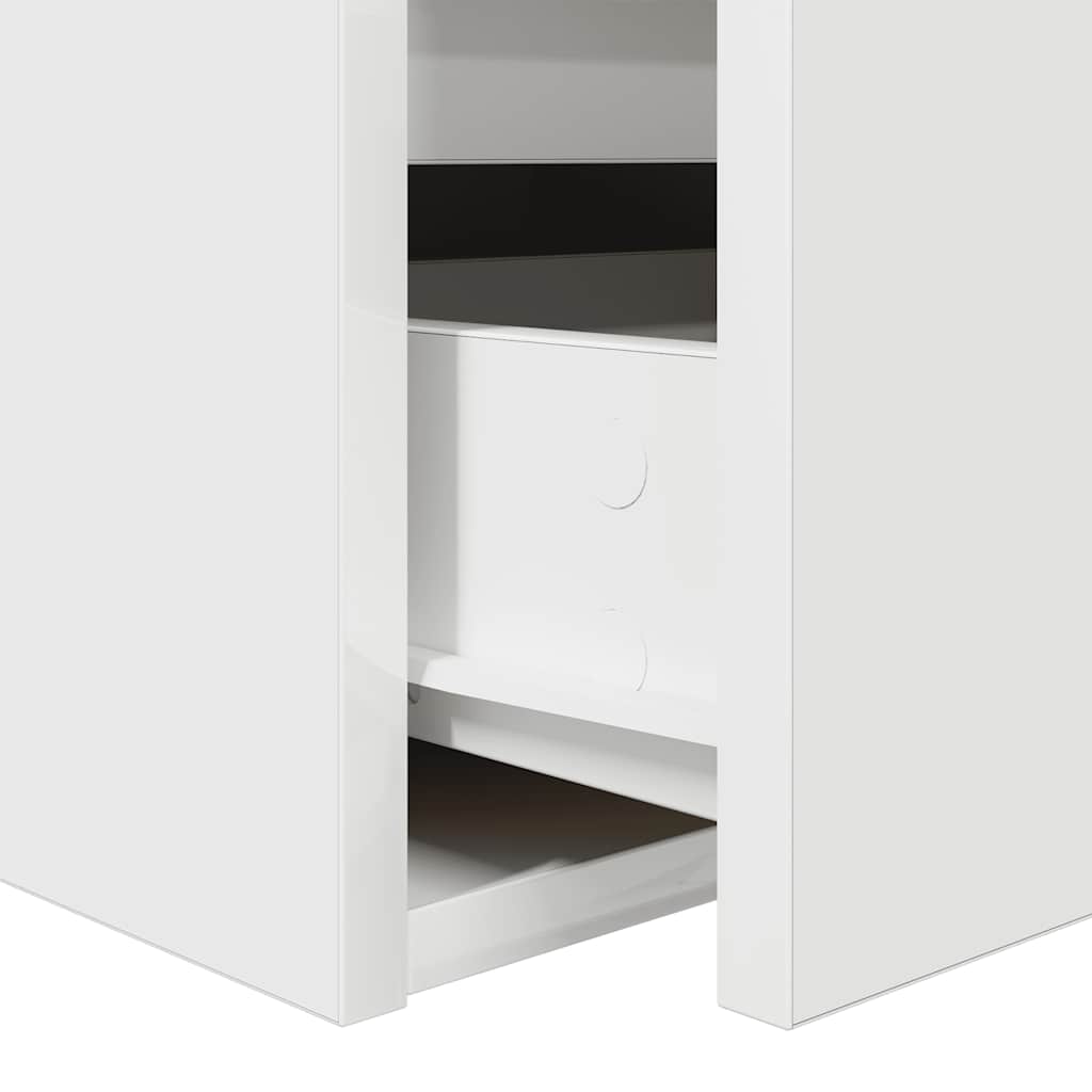 Wall-mounted bedside tables, 2 pieces, white, 38 x 34 x 40 cm