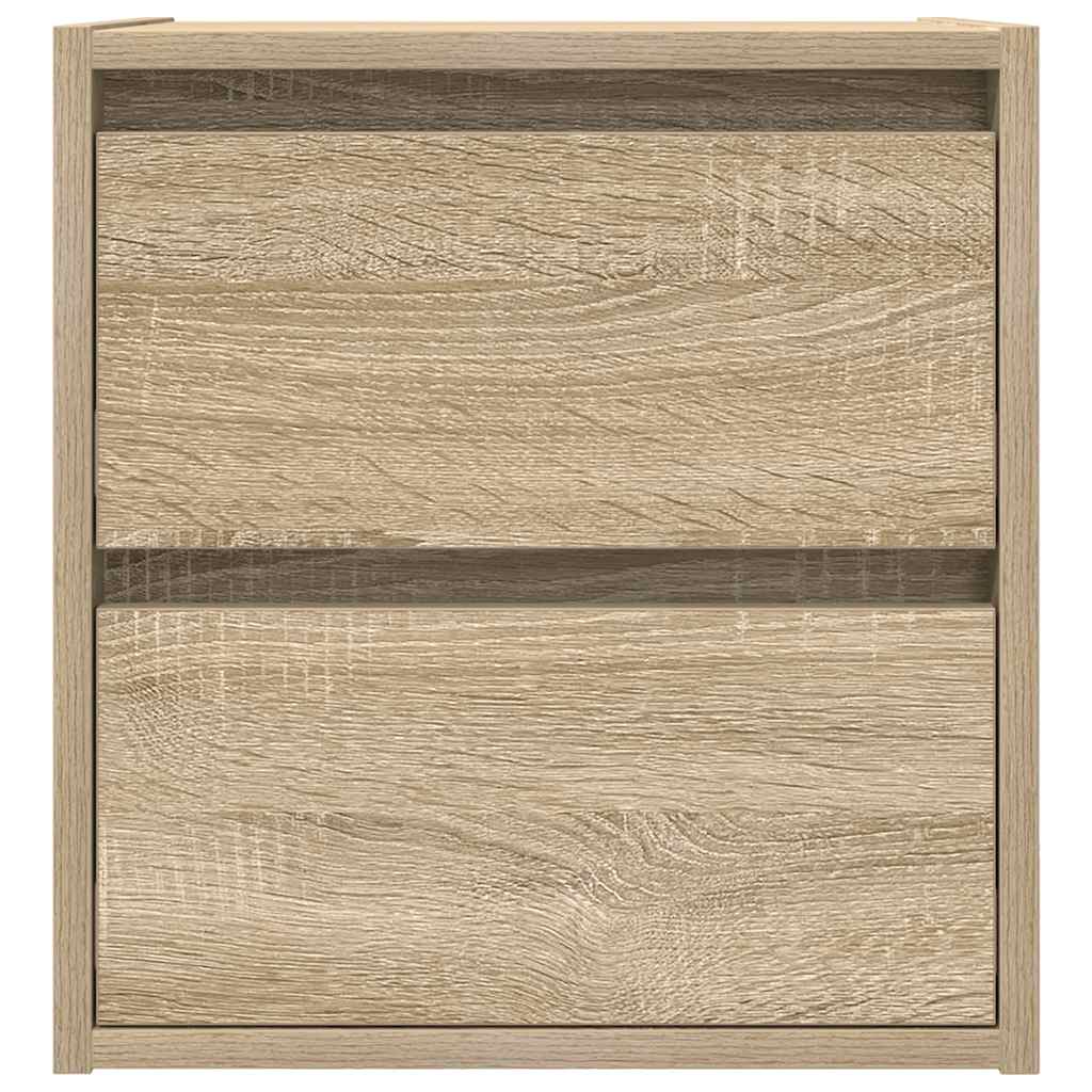 Wall-mounted bedside table Sonoma oak 38x34x40 cm
