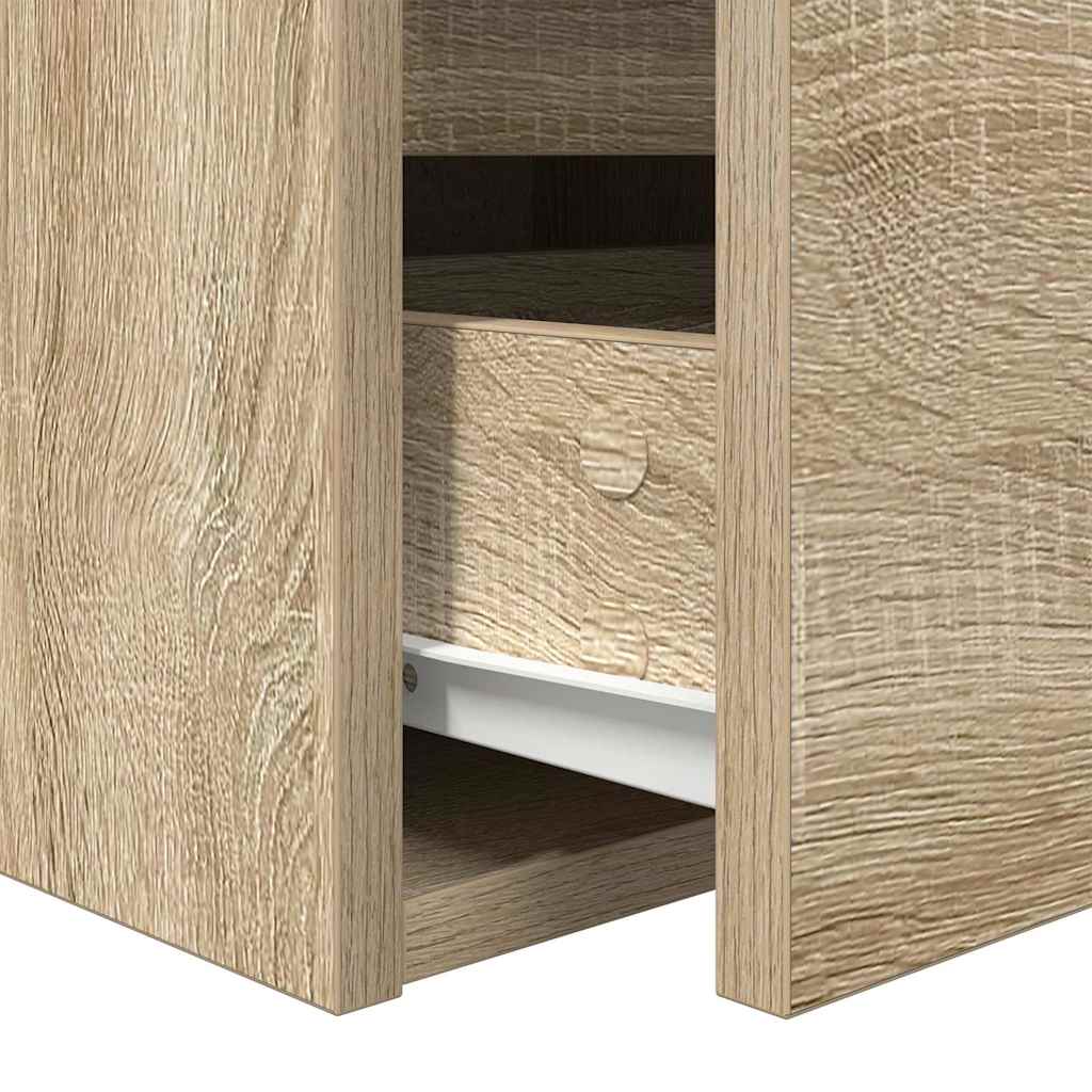 Wall-mounted bedside tables, 2 pieces, Sonoma oak, 38 x 34 x 40 cm