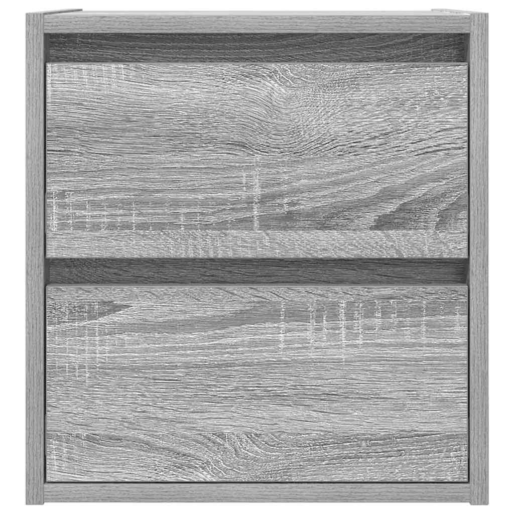 Wall-mounted bedside tables, 2 pieces, Sonoma gray, 38 x 34 x 40 cm