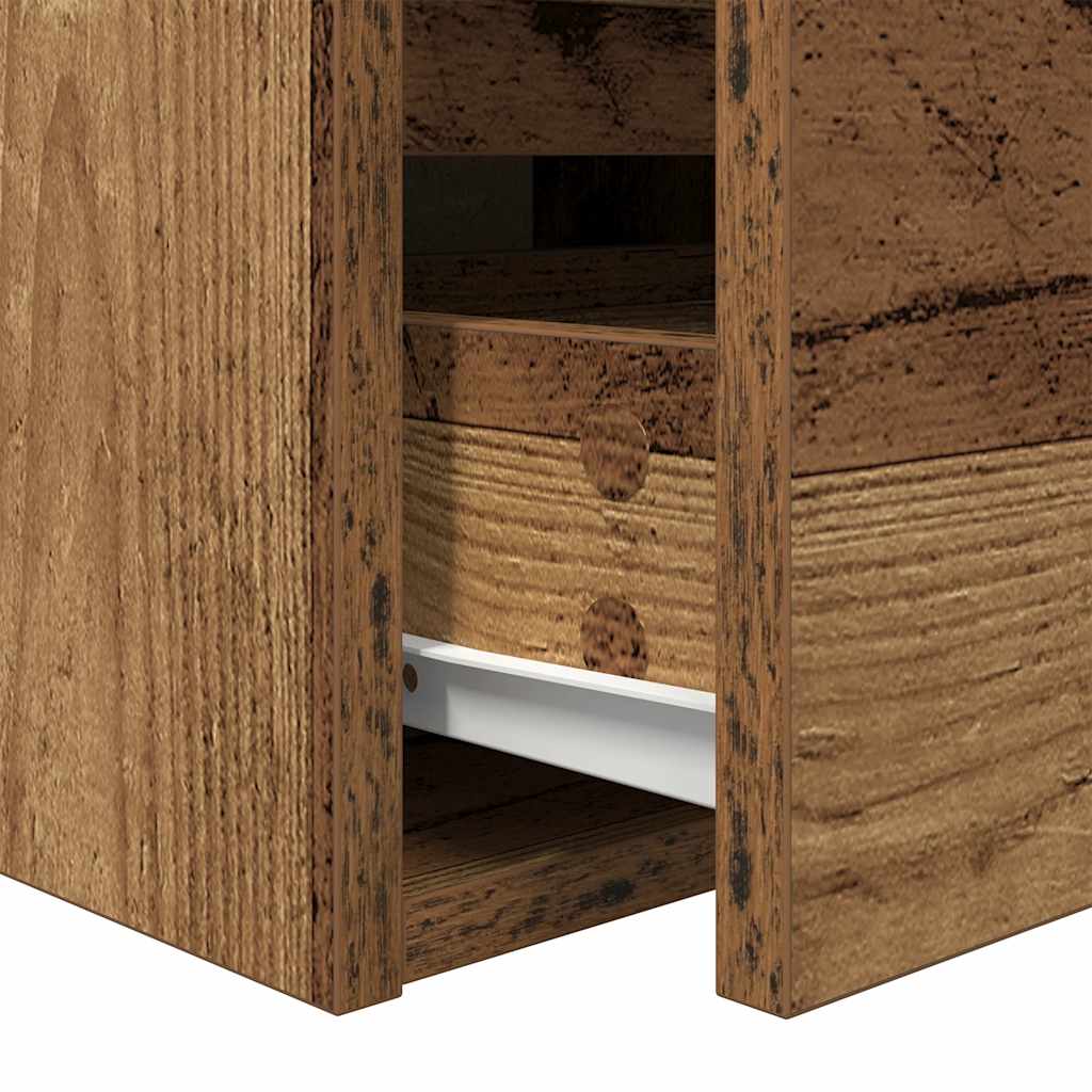 Wall-mounted bedside tables (2 pieces), reclaimed wood look, 38x34x40 cm