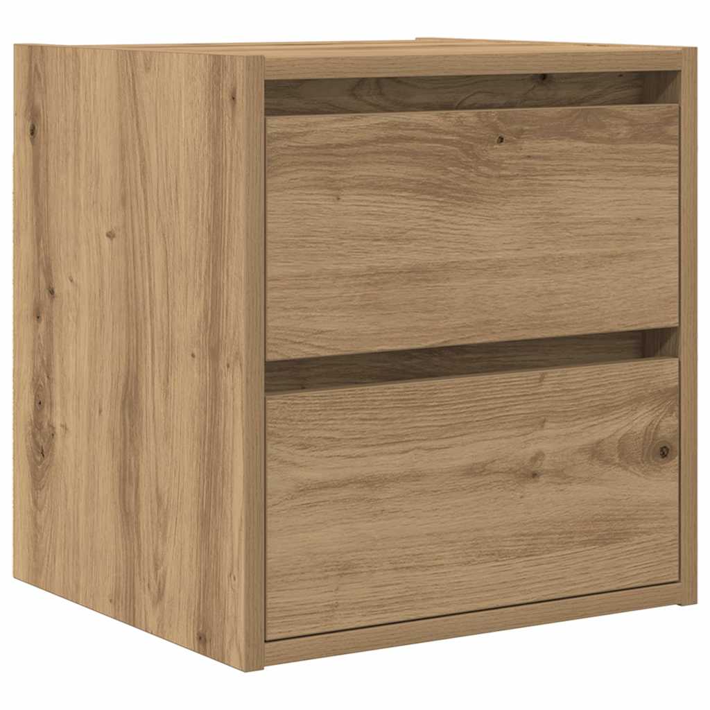 Wand-Nachttische 2 Stk. Artisan-Eiche 38x34x40 cm