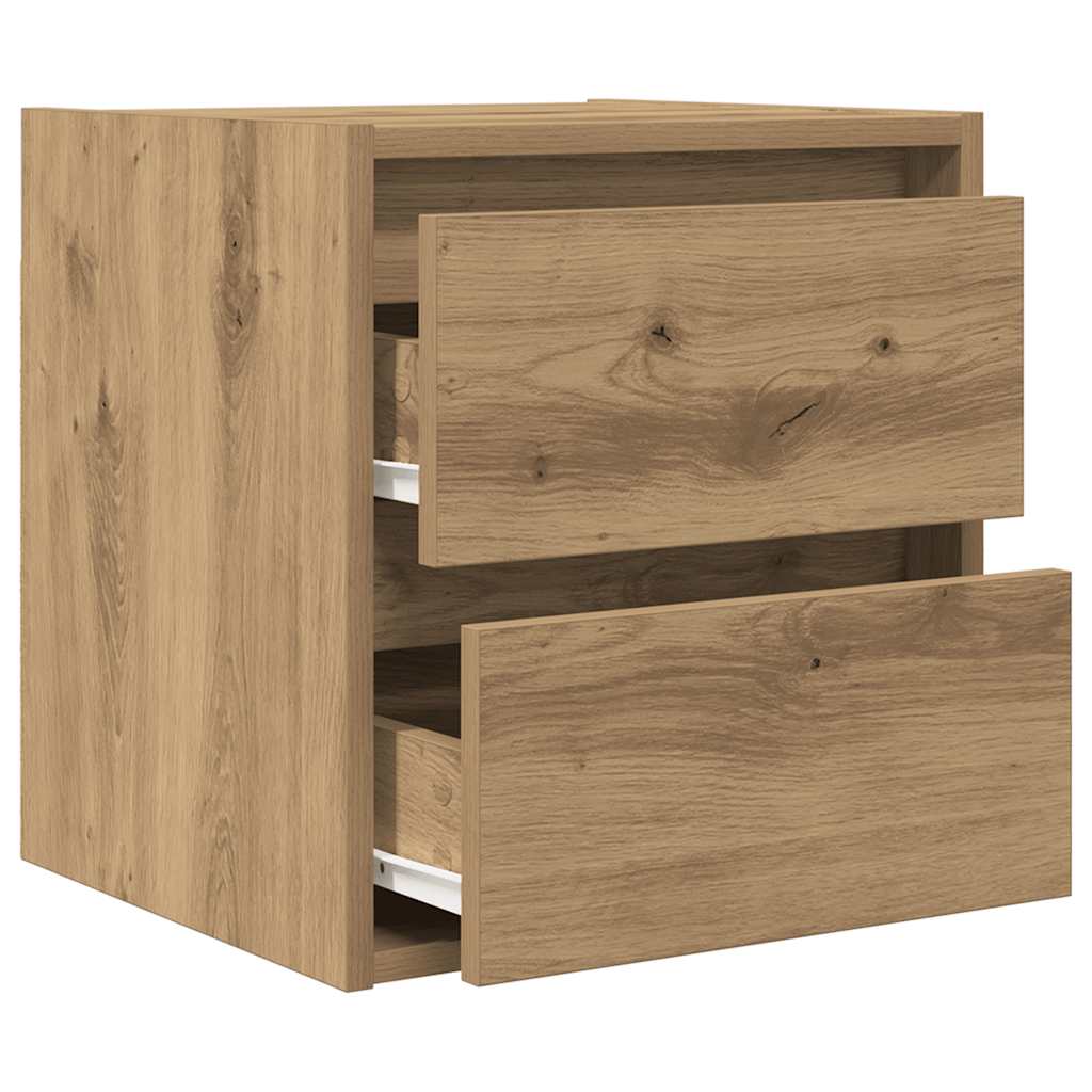 Wand-Nachttische 2 Stk. Artisan-Eiche 38x34x40 cm