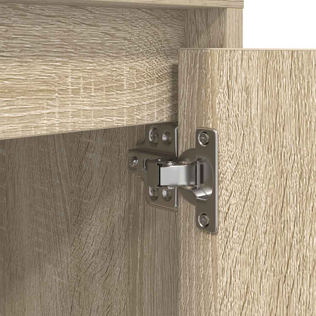 Bedside table with LED lights Sonoma oak 38x34x50 cm