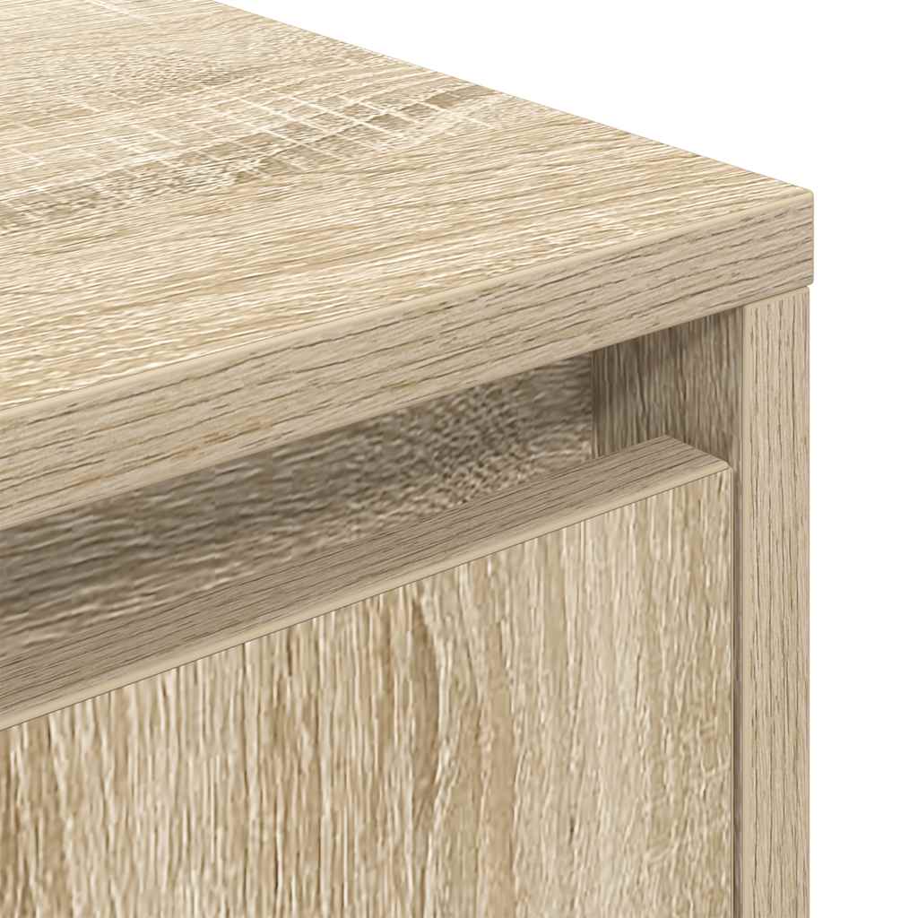 Bedside table with LED lights Sonoma oak 38x34x50 cm